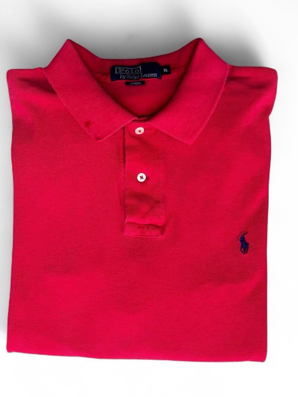 Polo by Ralph Lauren Men’s Bright Red Polo with Navy Pony